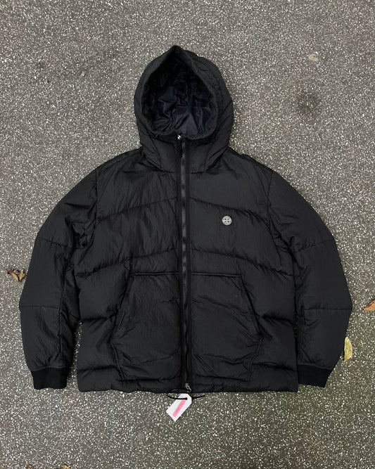 Brugt Used Vinterjakke Dynejakke puffer Stone Island Nylon Metal Watro Down jacket i XXL sort black