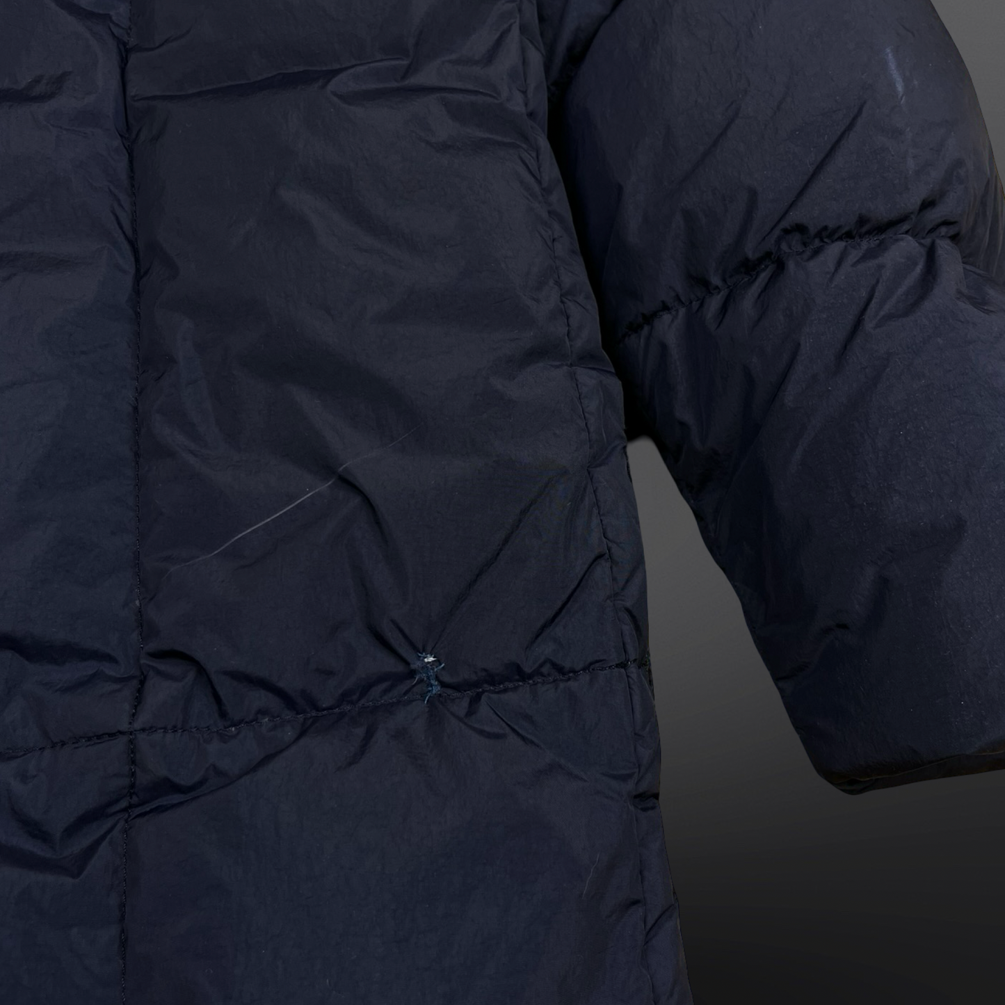 Stone Island Crinkle Reps Down Parka – Navy Str. L