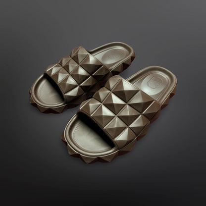 Valentino Garavani Rockstud Slide Sandaler Slides Brun – Str. 39