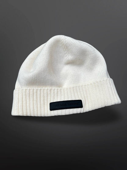 Canada Goose Beanie Hue 100% Wool Uld Hvid