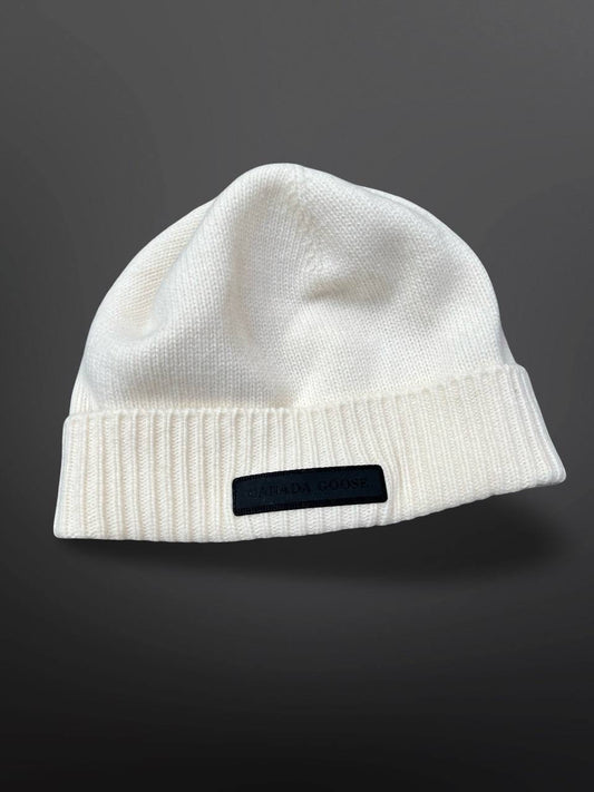 Canada Goose Beanie Hue 100% Wool Uld Hvid