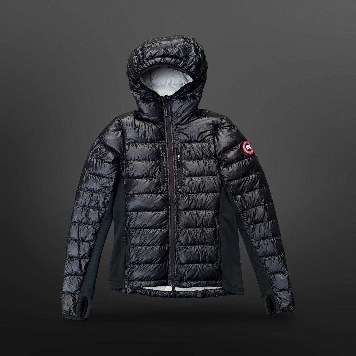 Canada Goose dunjakke til dame med hætte – Sort – Small