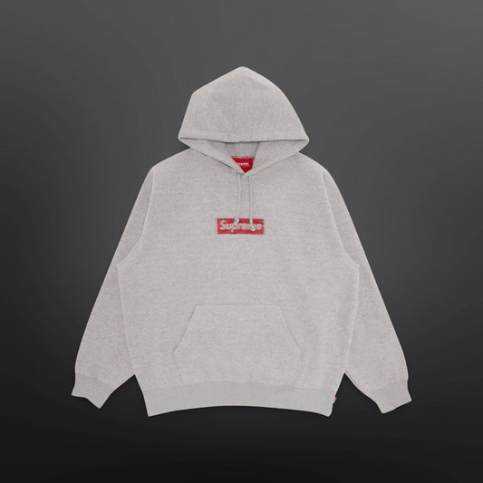 Supreme Inside Out Box Logo Hoodie – Heather Grey L Large