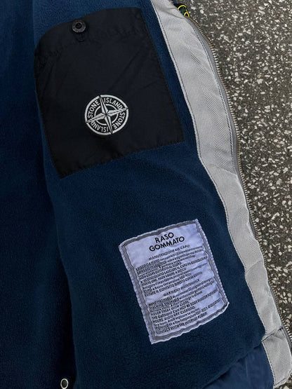 Stone Island Raso Gommato Jakke Med Fleece insulation 2010 Medium Blå