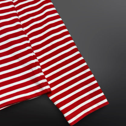 AMI Longsleeve T-shirt – Rød/Hvid Stribet – Str. M