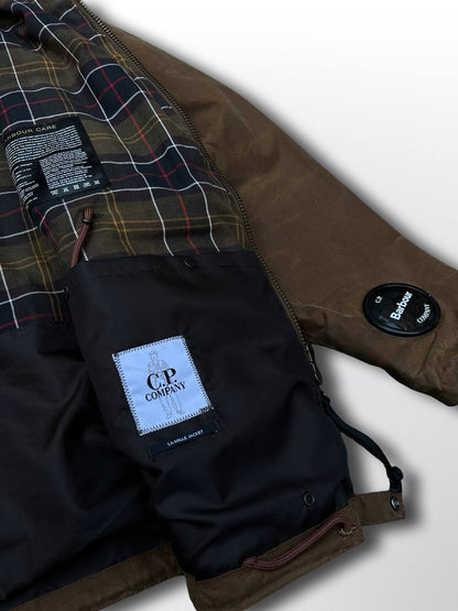 C.P. Company X Barbour google wax jacket parka i Brun brown S small
