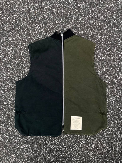 Carhartt X Division Diconstruct Custom Vest Distressed Vintage L Large Grøn Green Nr.652