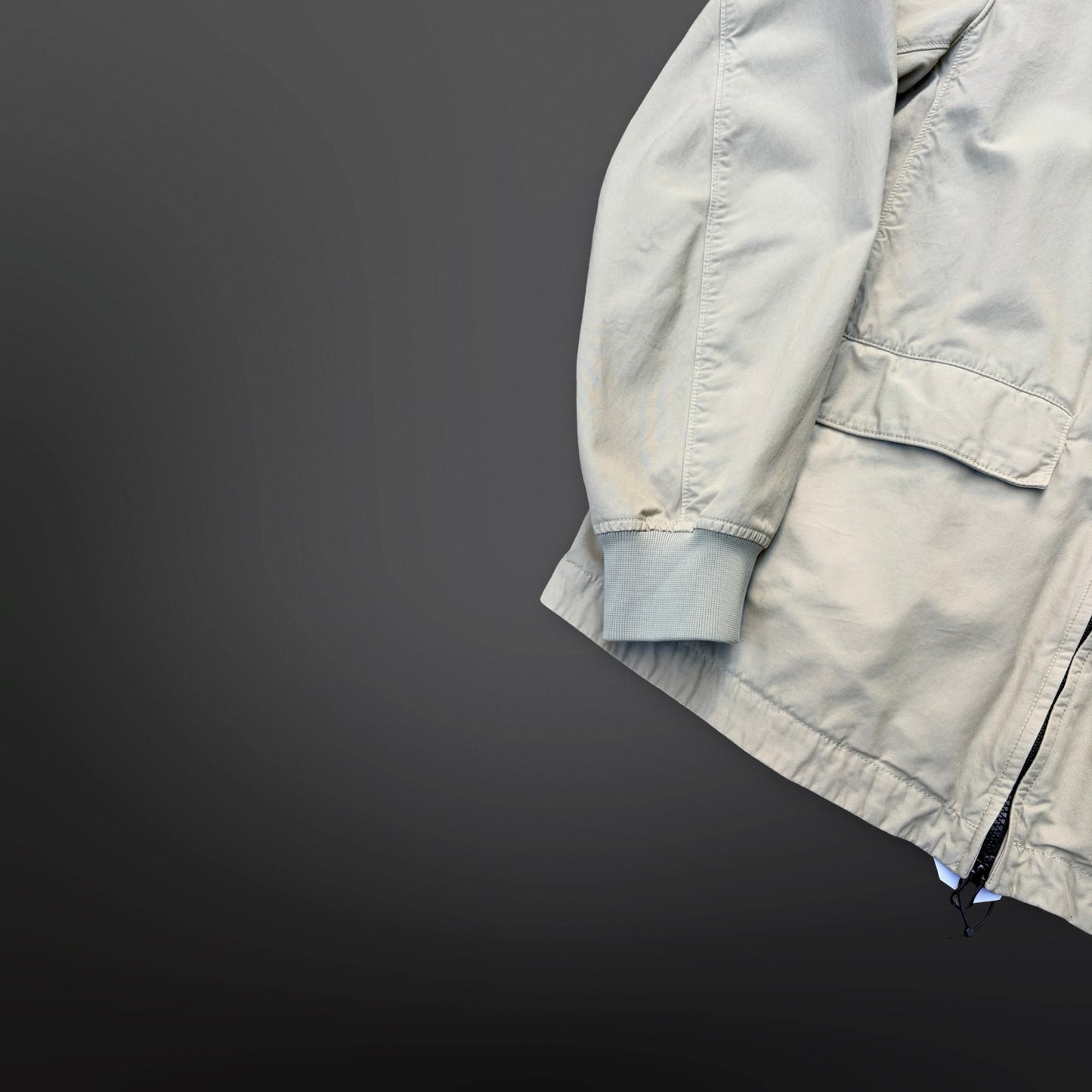 Stone Island Cotton Zip Jacket – Off White Large