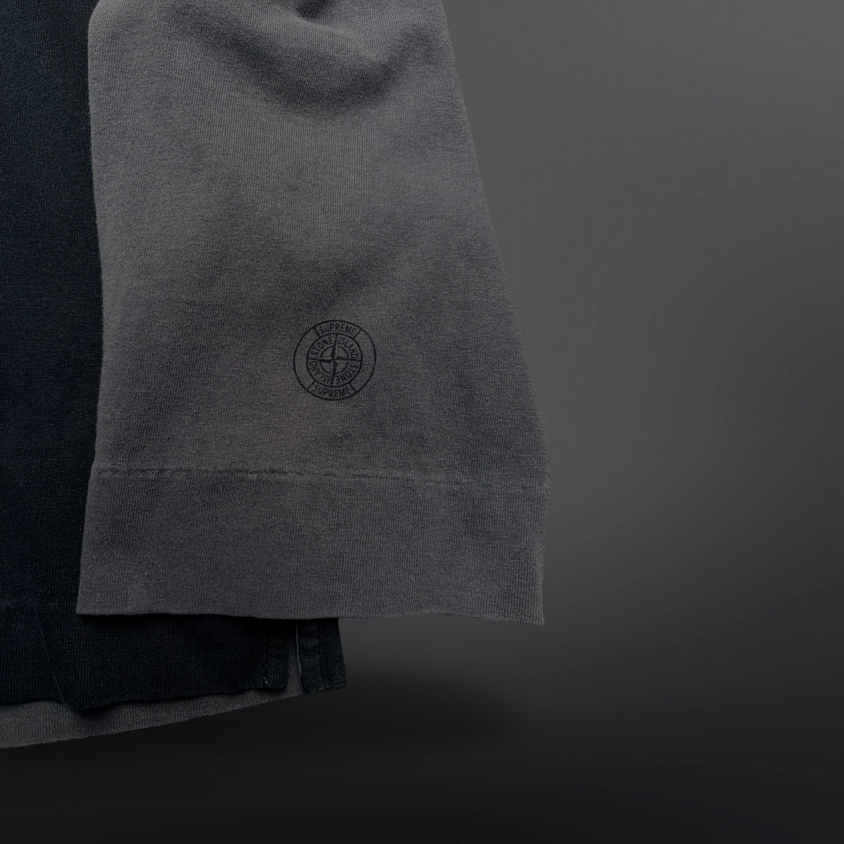 Supreme x Stone Island Long Sleeve – Black/Grey – Large