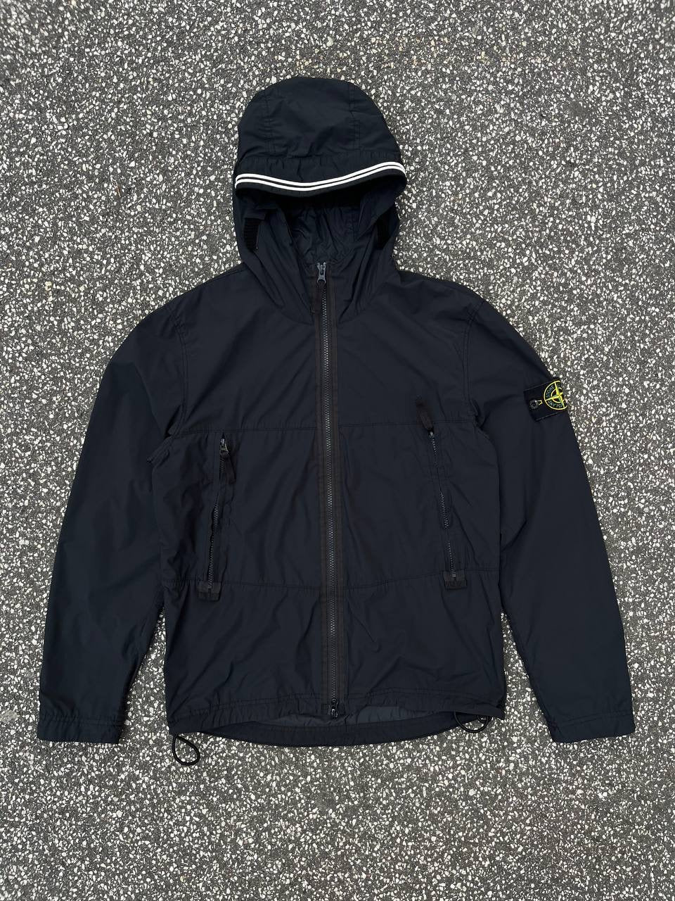 Stone Island Windbreaker Skin Touch Nylon Sort Black S Small