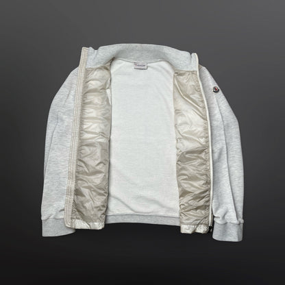 Moncler Dun Cardigan Grå Beige Creme M Medium