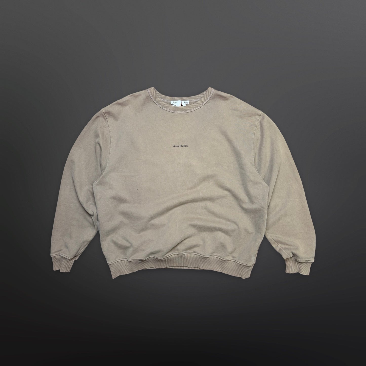 Acne Studios Logo Crewneck Sweatshirt – Taupe / Dusty Brown Large