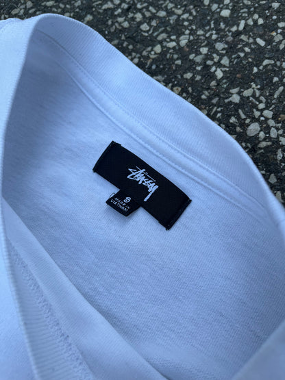 Stüssy Longsleeve Sweatshirt Hvid, Str. S