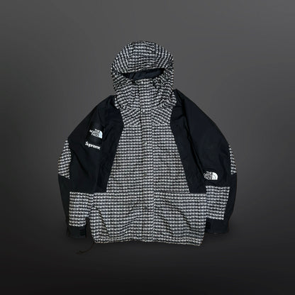 Supreme x The North Face Metallic Mountain Parka – Sort Sølv – Str. L Large