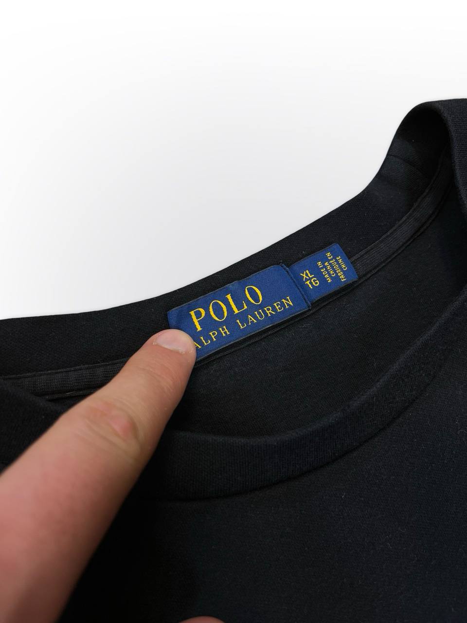 Brugt Used Sweatshirt Polo Ralph Lauren i XL i Sort Black i god stand