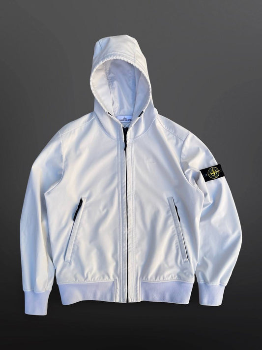 Stone Island Softshell R Jakke Hvid XL Brugt Used