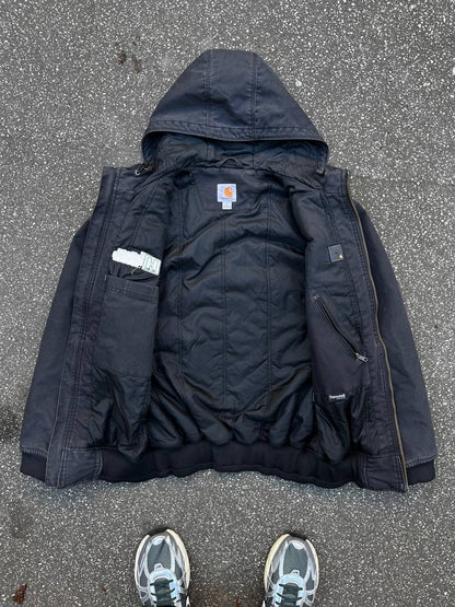 Carhartt Active Work Wear Jakke i Grå vandtæt Medium Herre Vintage