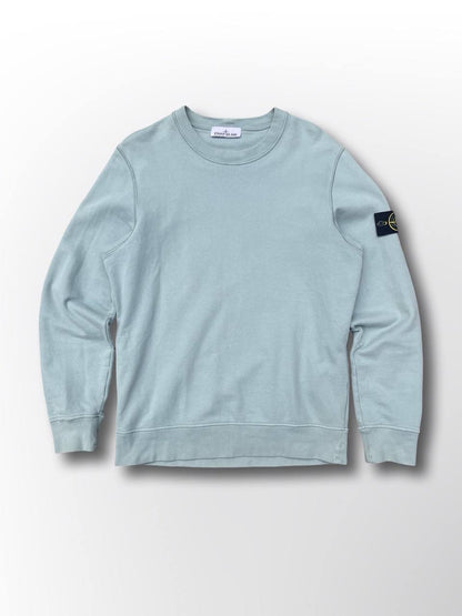 Brugt Stone Island Sweatshirt sweater i god stand i L large turkis farve 771563020 Grøn green
