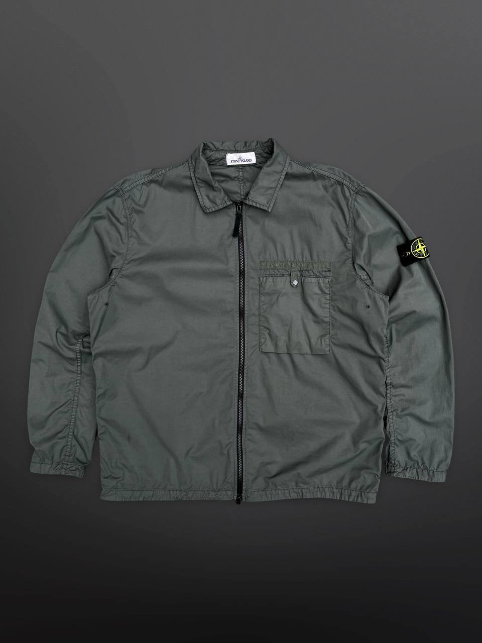 Stone Island Overshirt Sommerjakke Overgangsjakke Grøn Khaki Militær XXL 761512619