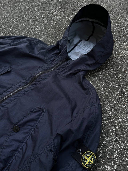 Stone Island Jakke Regnjakke Membrana 3L TC Navy Marineblå XL Brugt Used