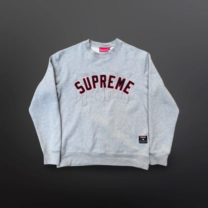 Supreme Kanji Logo Crewneck – Grey – Size Medium
