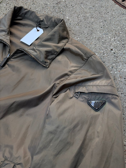 Prada Beige Nylon Jacket – Medium, Fitter Small