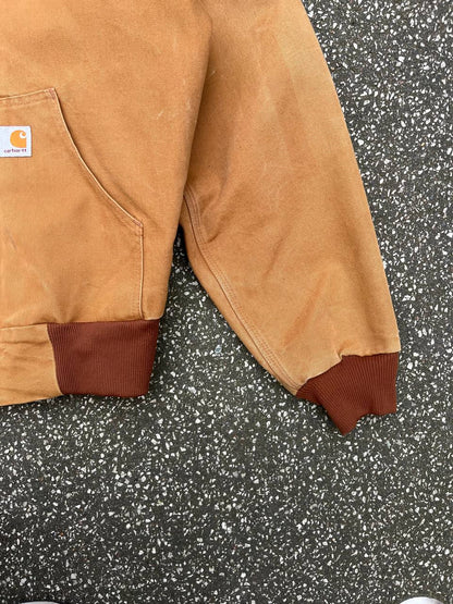 Brugt Used Vintage Carhartt Active work wear jacket Carhartt WIP i størrelse M medium i sand / brun farve made in USA