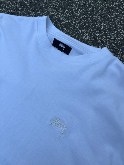 Stüssy Longsleeve Sweatshirt Hvid, Str. S