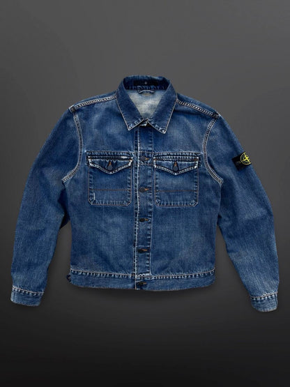 Stone Island Denim jakke XL i Mørkeblå Fra 90’erne Vintage
