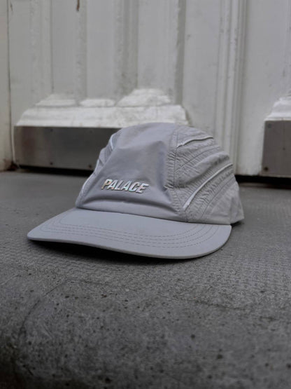 Palace S-Runner 2 Shell Hat Cap Kasket I Grå med Hvide Striber One Size Reflective Logo