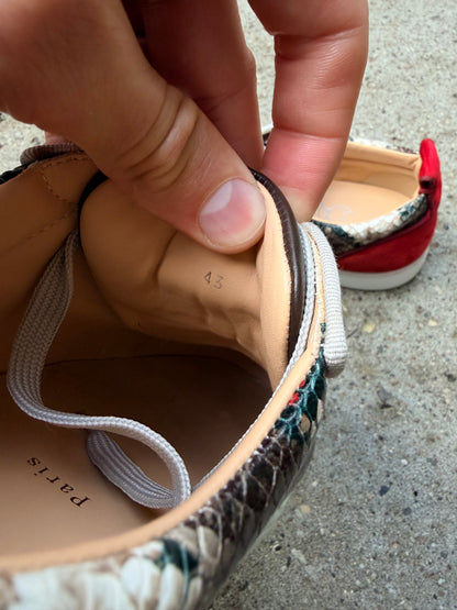 Christian Louboutin Low-Top Sneakers – Python / Multicolor – Str. 43