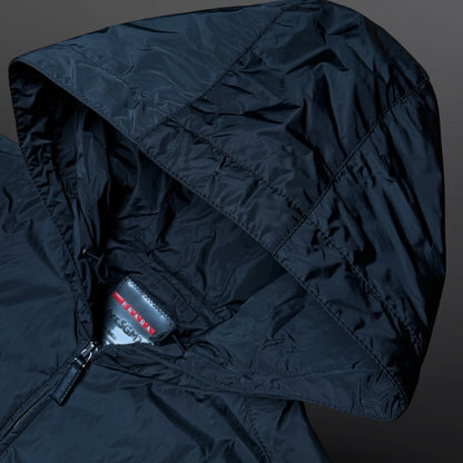 Prada Jacket Jakke L Large Grå Sort Triangle Logo Forårsjakke
