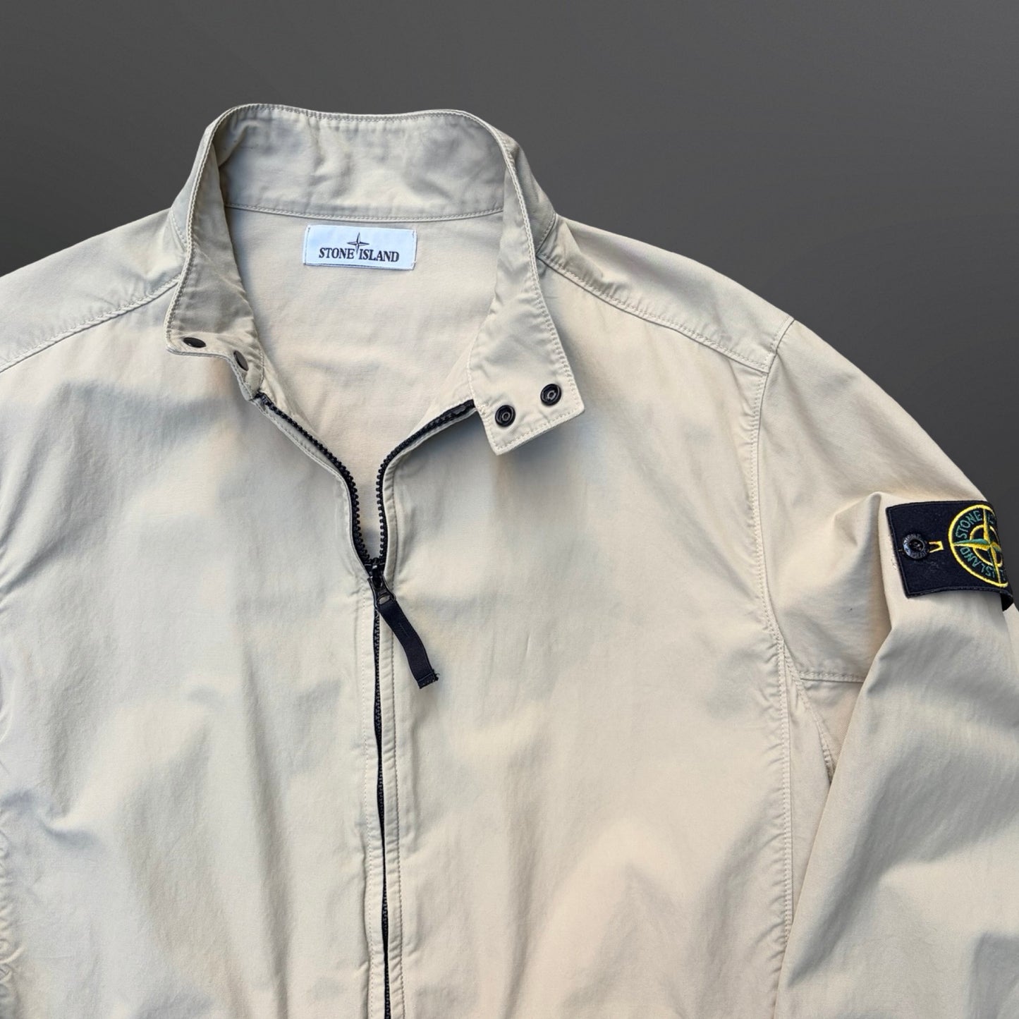 Stone Island Cotton Zip Jacket – Off White Large