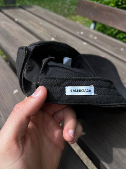 Balenciaga Cap Kasket Sort 58 L Large Brugt Used
