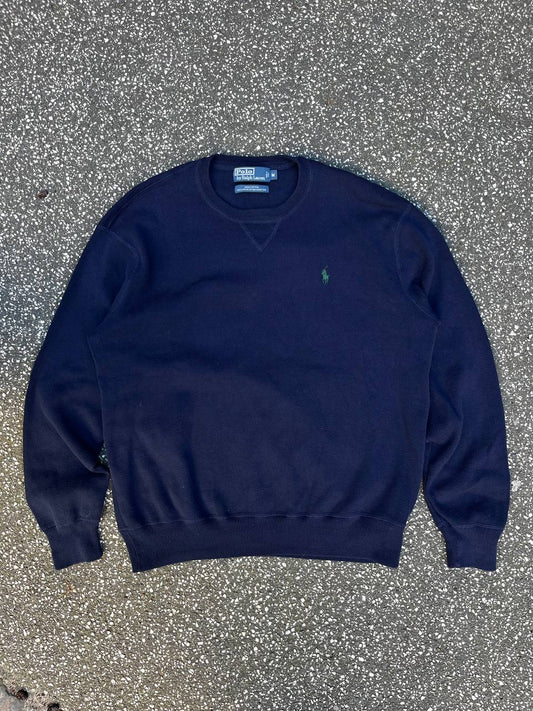 Vintage Strik knitwear sweater Ralph Lauren i mørkeblå i M medium