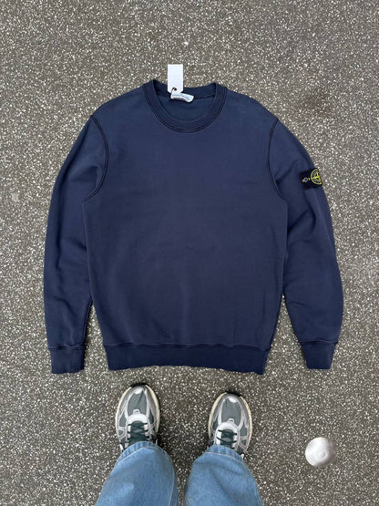 Stone Island Sweatshirt Crew Neck i Navy XL Brugt Used