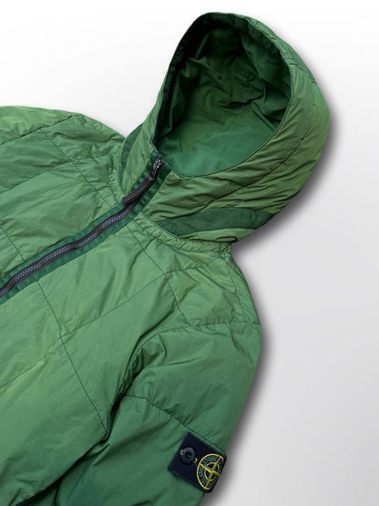 Brugt Used Puffer vinter jakke Stone Island i grøn S XS 164cm