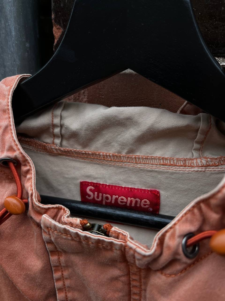 Supreme Big Logo Jakke Large Rose farve Vintage