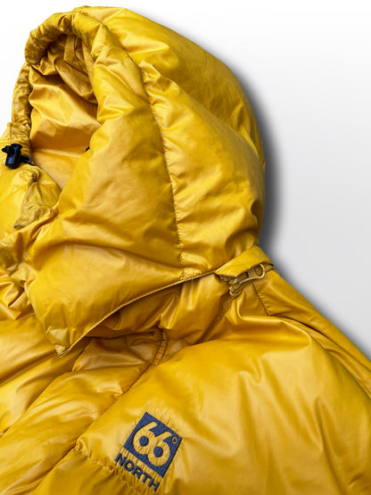 66 North dunjakke puffer vinter jakke i M medium gul