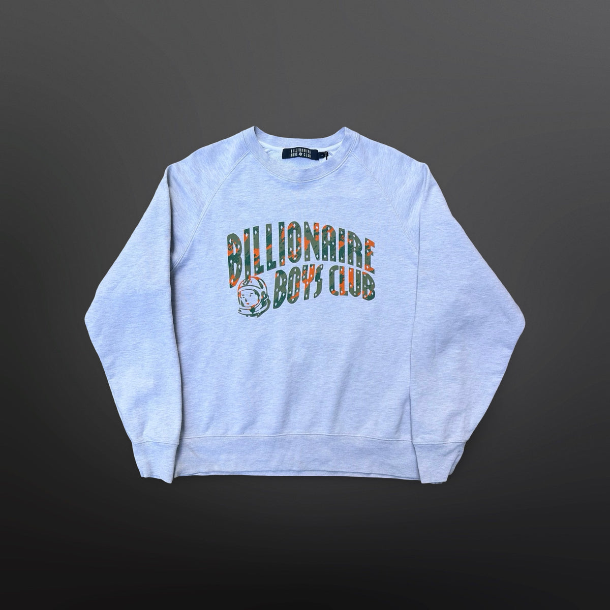 Billionaire Boys Club Camo Logo Crewneck – Grey – Size Large