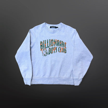 Billionaire Boys Club Camo Logo Crewneck – Grey – Size Large