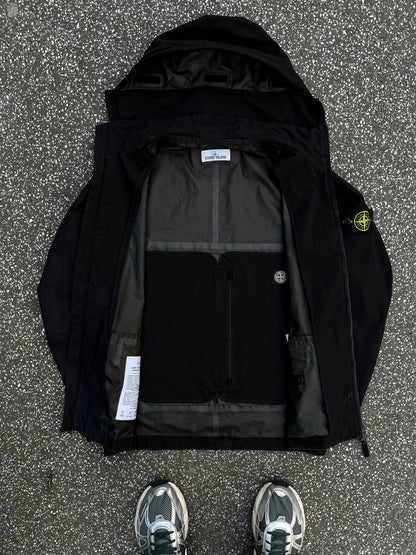 Stone Island Regnjakke Gore-Tex  Paclite L Large Sort