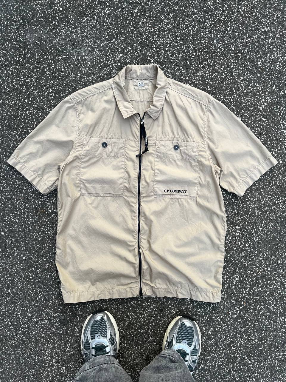 C.P. Company Kortærmet Overshirt Beige Str Large (M)