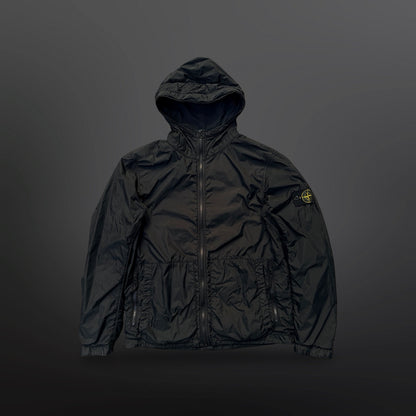 Stone Island Garment Dyed Crinkle Reps NY Hooded Jacket – Black – Large
