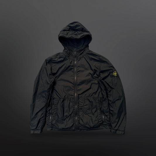 Stone Island Garment Dyed Crinkle Reps NY Hooded Jacket – Black – Large