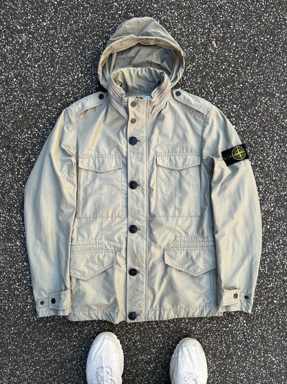 Stone Island Micro Reps David Jakke Beige S Small Brugt Used