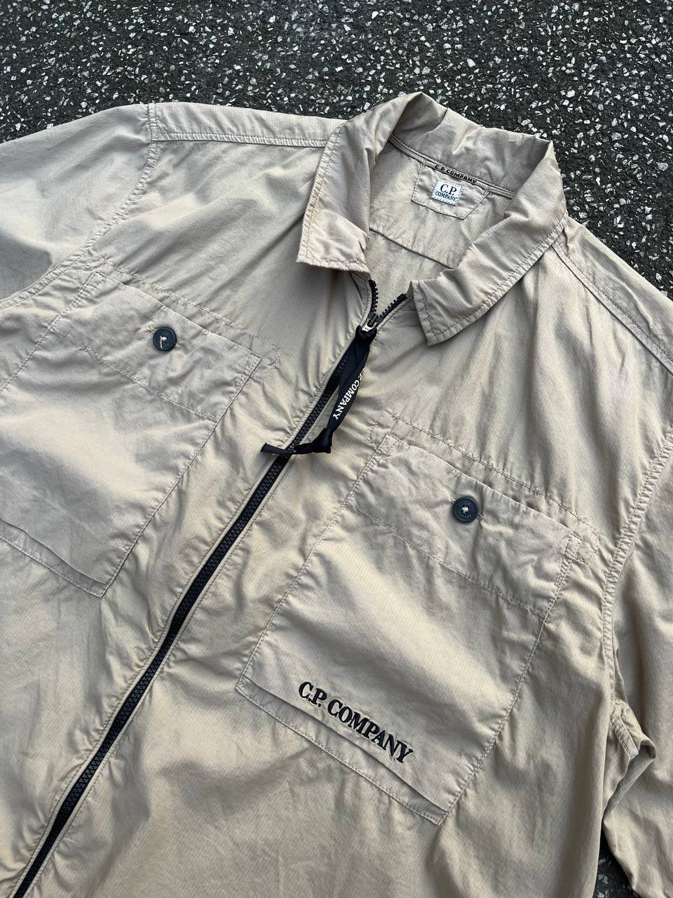 C.P. Company Kortærmet Overshirt Beige Str Large (M)