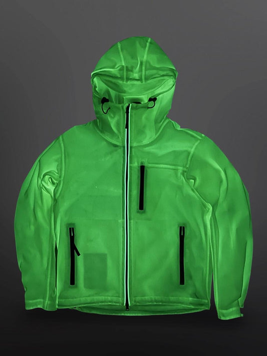 Stone Island Marina Night Glow Jacket Selvlysende Jakke i Hvid L Large 2013 Vintage