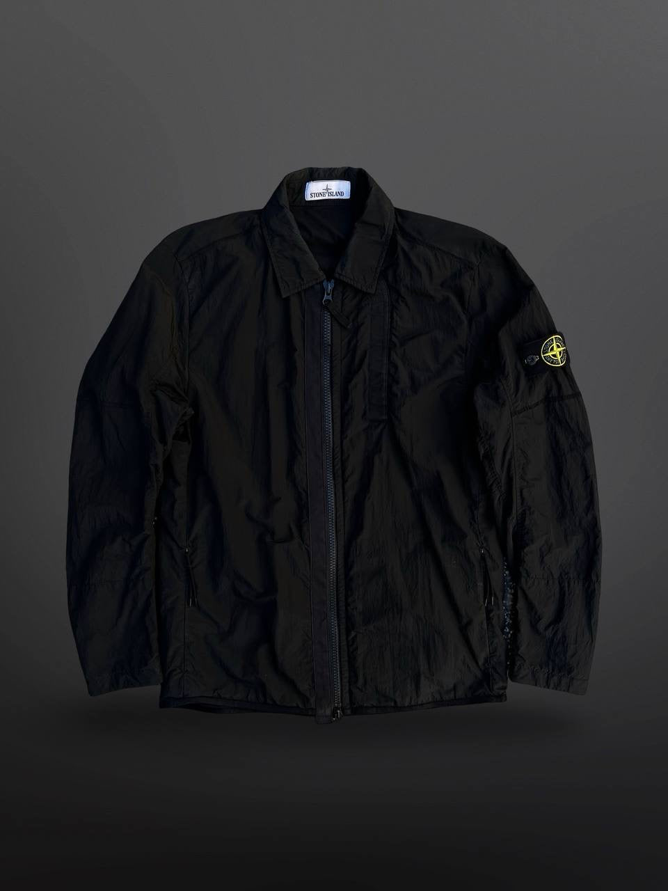 Stone Island Overshirt Sommerjakke i M Medium Sort