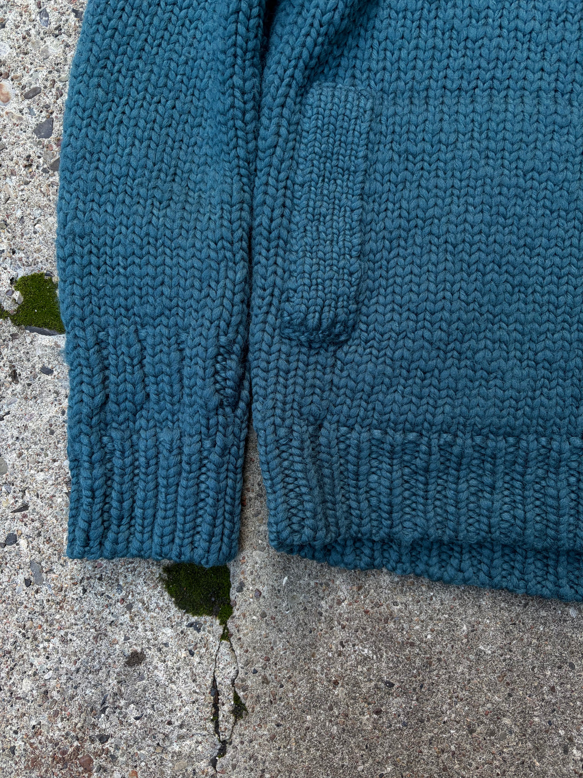 Stone Island 544D4 Hooded Wool Knit Cardigan – Dark Teal Green – Large